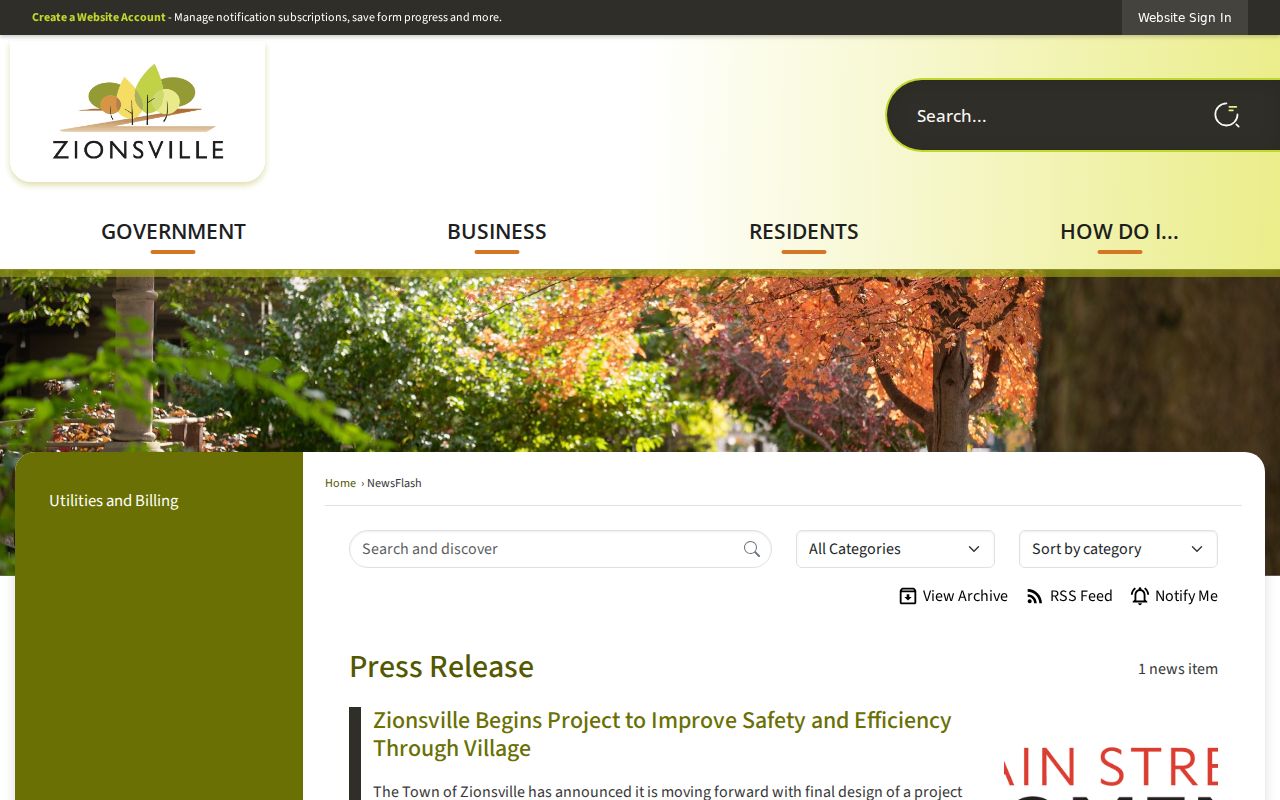 Zionsville news archive used to date roadway and address geography changes